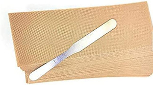 twirey Waxing Strips Plain Without Wax With Plastic Handle Steel Spatula Easy & Safe - Pack Of 80 Strips Strips