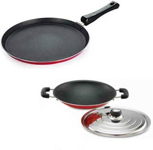 goodchef Good Chef Premium combo of tawa and appam chatty. Appachatty Set with Lid 0.5 L capacity 24 cm diameter