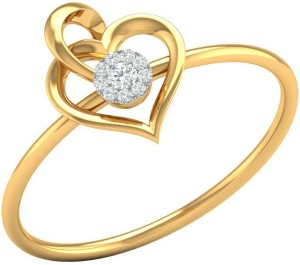 KISNA Diamond Gold Ring for Women 14kt Diamond Yellow Gold ring