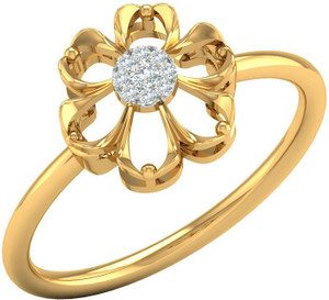 KISNA Diamond Gold Ring for Women 18kt Diamond Yellow Gold ring