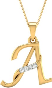 KISNA Real Diamond Jewellery 18kt Diamond Yellow Gold Pendant