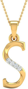 KISNA Real Diamond Jewellery 18kt Diamond Yellow Gold Pendant