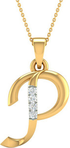 KISNA Real Diamond Jewellery 14kt Diamond Yellow Gold Pendant