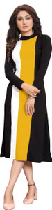 london belly Women A-line Multicolor Below Knee Dress