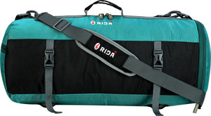RIDA (Expandable) Travel Yoga Gym Bag for Men Women, Carrying Workout Gear, Makeup, and Accessories, Shoe Compartment and Wet Dry Storage Pockets, Large Sizes - Sea Green Duffel Without Wheels