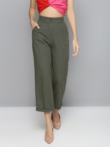 SASSAFRAS Relaxed Women Green Trousers