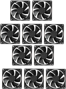 CyberSupreme Pack of 10 DC 12V Cooling Fan for DIY Incubator Cabinet & PC Case 3 inch Cooling Fan for PC Case CPU Cooling Fan Cabinet Cooler