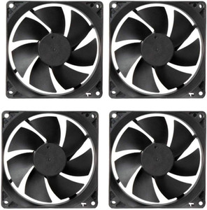CyberSupreme Pack of 4 DC 12V Cooling Fan for DIY Incubator Cabinet & PC Case 3 inch Cooling Fan for PC Case CPU Cooling Fan Cabinet Cooler
