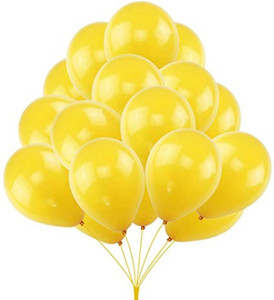 Wonder Solid Party Decoration Balloons for Yellow theme Birthday Party AIR or HELIUM - Set of 70 Balloon