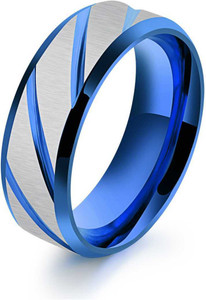 MEENAZ Tungsten, Alloy, Metal, Stainless Steel Titanium, Rhodium, Black Silver, Silver Plated Ring