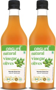 ORGLIFE Olive Vinegar 1000 ml - Premium Filter (Jaitun Ka Sirka) pack of 2 Vinegar