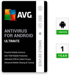AVG Mobile Security for Android Ultimate 1 Device PC (Total Security, VPN Security, Junk Cleaner) 1 Year Mobile Security (Email Delivery - No CD)