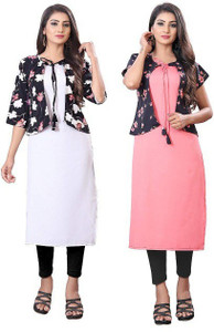 HD CREATION Women Kurta Ethnic Jacket Set