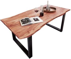 THE ATTIC Live Edge Table Solid Wood 6 Seater Dining Table