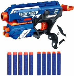 K A Enterprises Blaze Storm Manual Soft Bullet Gun Toy with 10 Safe Soft Foam Bullets, Fun Target Shooting Battle Fight Game for Kids Guns & Darts