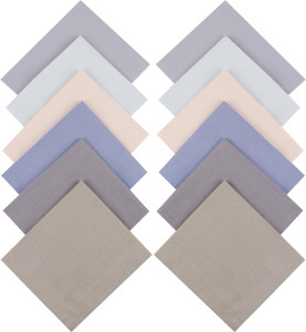 Solo Men's Cotton Handkerchiefs (Multi-color) Pack of 12 ["Multicolor"] Handkerchief
