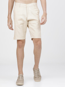 HIGHLANDER Solid Men Gold Regular Shorts