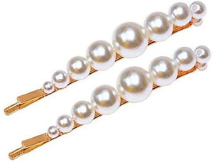SHREYA-FASHION Handmade Hair Pearl Side Pins Golden bobby pins Hair Accessories for Girls Women (Pin Style 1) Hair Pin
