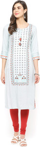 RANGRITI Women Printed Straight Kurta