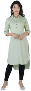 WOMEN VILLAGE Women Solid Straight Kurta