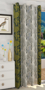 BELLA TRUE 213 cm (7 ft) Polyester Semi Transparent Door Curtain Single Curtain