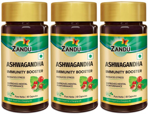 ZANDU Ashwagandha IMMUNITY BOOSTER 60 Caps (Pack of 3)