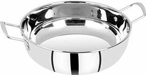 BERGNER Essential 2.3 L Silver Kadhai 20 cm diameter 2.3 L capacity