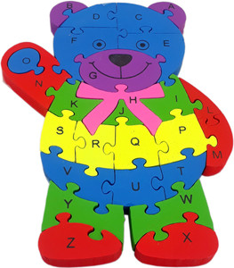 JK TOYZ Jigsaw Puzzle Teddy Bear Toy With A-Z English Alphabets