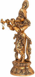 anil job works Lord Krishna Statue Idol Kanhaiya Ji Murti Laddu Gopal Statue Thakur Ji Statue Home Figurine Krishna Janmashtami Gifts Decorative Showpiece  -  22 cm