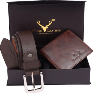 URBAN LEATHER Wallet & Belt Combo