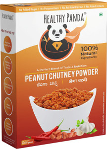 HEALTHY PANDA Uttar Karnataka’s Famous Pounded Peanut Garlic Chutney Powder/Groundnut Chutney Powder(Shenga Chutney)(500 gms) 100 X 5 Chutney Powder