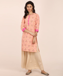 Anmi Floral Print Women Straight Kurta