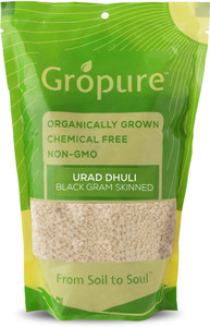 Gropure Organic Unpolished Yellow Urad Dal