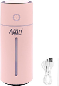 Allin Exporters Room Mini Ultrasonic Humidifier USB Portable Air Purifier Nano Atomization with LED Light & Filter Type for Car, Office Table, Cabin Humidifier
