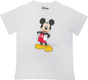 Mickey Mouse Family Boys Graphic Print Pure Cotton Regular T Shirt