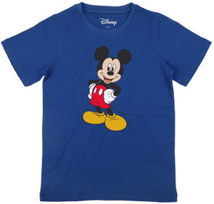 Mickey Mouse Family Boys Graphic Print Pure Cotton Regular T Shirt