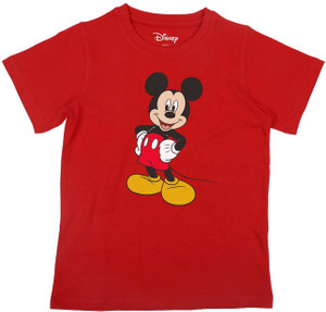 Mickey Mouse Family Boys Graphic Print Pure Cotton Regular T Shirt