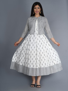 PARU CREATION Women Printed Pathani Kurta