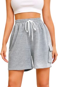 MISS LOCAL Solid Women Grey Basic Shorts