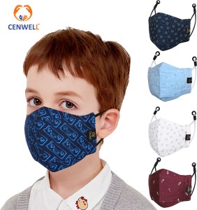 CENWELL 100 % Cotton Kids 3D Face Mask KIDS BEST MASK Cloth Mask With Melt Blown Fabric Layer