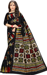 TAMAIRA FASHION Printed Hand Batik Pure Cotton Saree