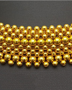 Karishma Kreations Traditional Wedding Maharashtrian Kolhapuri Thushi ( Choker ) Necklace Set Jewellery for Women and Girls Pearl Ethnic Jewellery Broad Heavy Marathi Maharashtrian Kolhapuri Saaj Thushi Mangalsutra Pendant Locket Mala chains Choker Necklace for Women Girl Stylish fancy party wear Set Simple 22K Gold Plated Micro 1 One Gram gold Beads Design Jewelry Mangal Sutra Sets Girls Golden Chain High Long Micron Polish Maharashtrian Traditional Kolhapuri Patta ThushI Designs Pearl, Cubic Zirconia, Ruby Gold-plated Plated Brass, Metal, Crystal, Copper Necklace