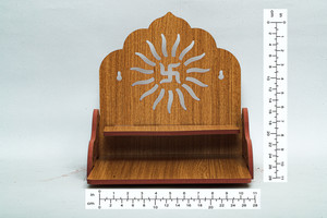 STASTORE Wooden Temple with Easy Hang Hook HoldWooden Small Temple Beautiful Plywood Mandir Pooja Room Home Decor Or Home Temple. Engineered Wood Home Temple