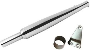 Bullkartzone Glasswool Chrome Exhaust silencer Royal Enfield Electra, Electra 350 Full Exhaust System