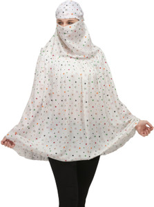 7 Season's Cotton Blend Printed Abaya With Hijab