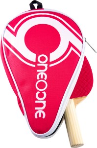 One O One -Dory Collection Single Compartment Red + White Table Tennis Bat Cover Racquet Carry Case/Cover Free Size