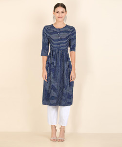 Anmi Printed Women Flared Kurta