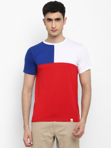 BUKKL Colorblock Men Round Neck Multicolor T-Shirt