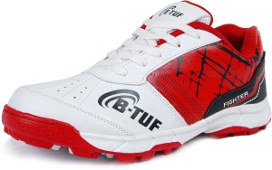 B-Tuf Cricket Shoes Sports Spikes Stud Boys Kids (FIGHTER R) Cricket Shoes For Men