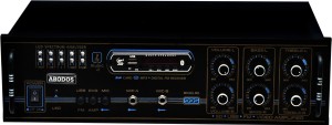 ABODOS M.NO.-995 High Quality 8Transistor 4Channel Stereo Power Amplifier with Big LED Display And LED Spectrum Analyser /Bluetooth/Recording /MIC Input/USB/SD Card Slot/FM Radio/AUX Input/Remote Control & Built-in Equalizer with Bass, Treble & Balance Control 500 W AV Power Amplifier (Black) 500 W AV Power Amplifier